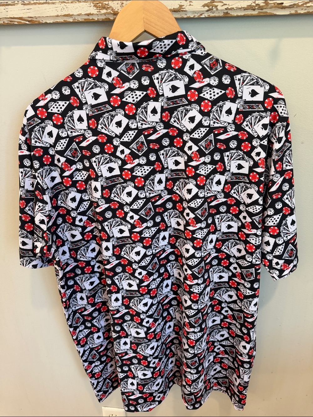 Waggle All In Poker Polo Shirt Size XL - Picture 4 of 8